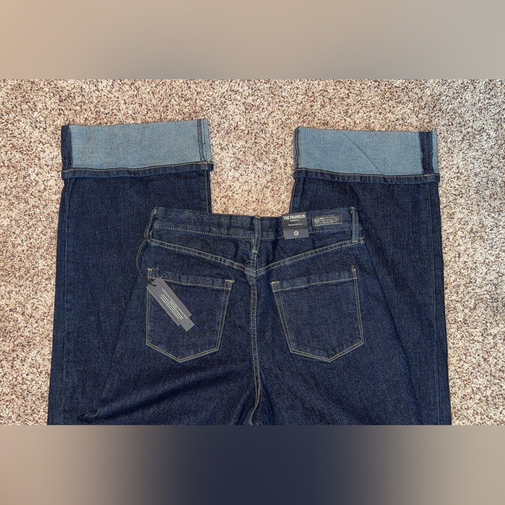 NEW! Blank NYC Dark Indigo Wide Leg Jeans